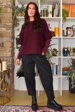 Clemmie Box Knit Aubergine Marl